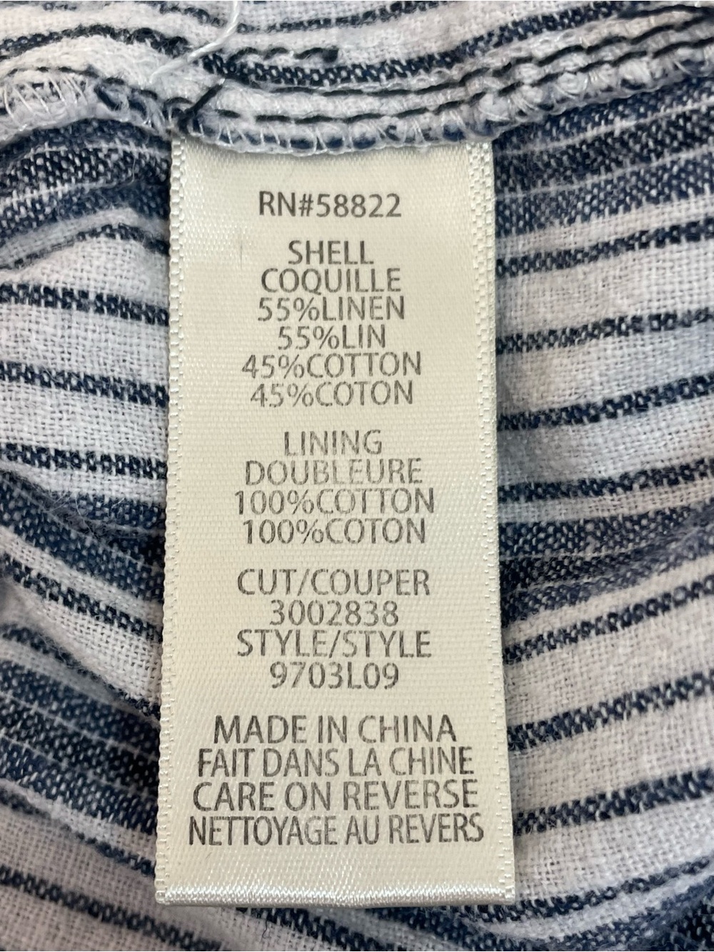 Max Studios Women’s Striped Shorts with Pockets - Blue & White- Size Small - Picture 5 of 8